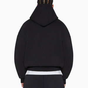 Men's Oversized Hooded Sweatshirt Solid Color Cotton Fleece Casual Long Sleeve Autumn Wear Men's oversized hoodie - Product Image 2