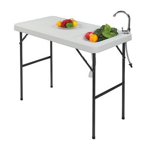 Tavolo Pieghevole Portatile per Filettatura Pesce e Cucina da Campeggio con Lavello e Rubinetto - Product Image 3