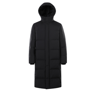 Women's Long <b>Quilted</b> Winter Jacket Hooded Full Sleeve Zipper Closure Solid Color Polyester Shell Thick Warm Coat - Product Image 1