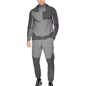 Survêtement à capuche pour homme, color-block, séchage rapide, sportif, manches longues, coupe classique, avec poches latérales, idéal pour l'automne - Product Image 2