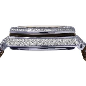 Montre de luxe personnalisée, style hip-hop, sertie de moissanite, en acier inoxydable, mouvement à quartz, avec cadran en verre - Product Image 6