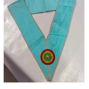 Collier maçonnique Maître Maçon de la Franc-Maçonnerie, écussons brodés de haute qualité en tissu sergé, vente en gros, tresse avec ruban noir, qualité supérieure - Product Image 1