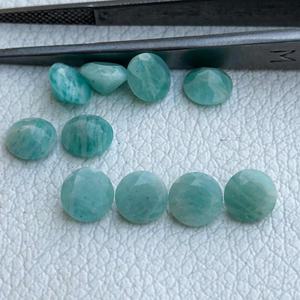 Pierre précieuse semi-précieuse naturelle Amazonite ronde taille brillant de 4mm-10mm, vente chaude, fabricant de bijoux Amazonite en Inde - Product Image 4