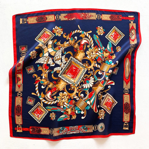 Fashion Custom Silk Satin <b>Floral</b> Square Head <b>Scarves</b> Bandanas-High Quality Outdoor Use All Seasons Custom Colors Dot Solid - Product Image 1