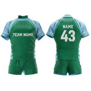 Uniforme de Rugby Sublimado Personalizado, Tela de Malla de Secado Rápido y Transpirable, Ropa Deportiva Unisex para Adultos con Nombre Personalizado, Ropa Deportiva de Alta Calidad - Product Image 1