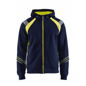 Winter Warm Polyester Fleece High Visibility Work Hoodie Custom Logo Hi Vis Safety <b>Jacket</b> <b>Worker</b> Coat Reflective Safety Hoodie - Product Image 2