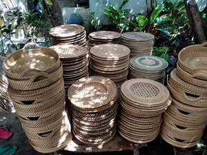Handmade Natural Woven <b>Round</b> Rattan <b>Placemat</b> Eco Friendly Table Mat Heat Resistant Dining Charger Plate Wholesale Supplier Vietn - Product Image 3