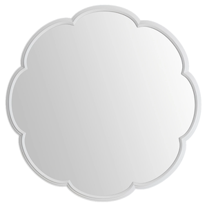 Miroir mural rond en bois d'ingénierie Smart Art, finition blanche moderne, pour dressing, salon, couloir - Product Image 2