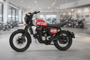 มอเตอร์ไซค์ YEZDI "SCRAMBLE" สีเหลืองดำ หมายเลข 69 ท่อไอเสียคู่ เบรกดิสก์ ความเร็วสูงสุดเกิน 80 กม./ชม. - Product Image 5
