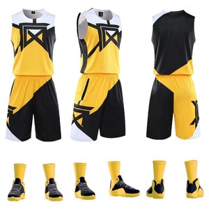 Ensemble d'uniformes de basketball personnalisés, impression par sublimation, noir et blanc, maillot sans manches uni, short, unisexe, adulte, toutes saisons, anti-humidité - Product Image 5