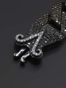 Pulsera de eslabones cubanos de 16 mm con diamantes negros cultivados en laboratorio, collar de plata de ley 925 con incrustaciones, joyería de lujo para hombre, estilo hip hop, venta al por mayor - Product Image 4