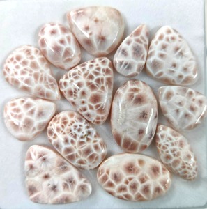 Magnifique lot de pierres précieuses Larimar rose 100 % naturelles, cristal de Thomsonite, prix de gros, qualité supérieure, pour bagues, pendentifs et cadeaux - Product Image 4