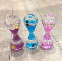 Minuteur Flottant Liquide Acrylique Multicolore 13cm - Jouet Éducatif Moderne pour Enfants, Cadeau Souvenir pour Anniversaire, Remise de Diplôme, Anti-Stress