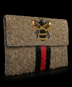 Bolso de Mano de Noche con Cuentas Hecho a Mano, Bolso de Fiesta Bordado para Boda, Elegante Accesorio de Moda Étnica para Mujer - Product Image 3