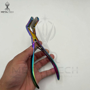 คีมติดเทปต่อผมแบบเคลือบสีรุ้ง หัวเจาะรู ซิลิโคนนุ่ม ใช้ในร้านเสริมสวย - Product Image 5