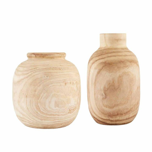 Florero de Madera Gris Lavada de Alta Calidad, Clásico, Ligero, Hecho a Mano, Ecológico, Personalizable, Decoración para el Hogar, Regalo, MULTI CRAFT - Product Image 1