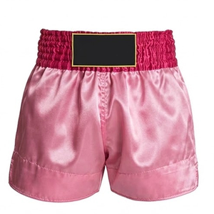 Pantalones Cortos de Boxeo Muay Thai de Satén Naranja para Hombre, Transpirables, Lisos, Teñidos, para Entrenamiento de Combate - Product Image 3