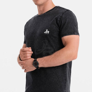 Camiseta Casual para Hombre con Lavado Ácido, Suave, de Primera Calidad, Estilo Urbano, Transpirable, Corte Holgado - Product Image 3