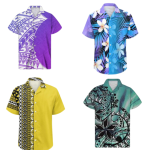 Chemises pour hommes adultes de haute qualité, personnalisables, à boutons, imprimées de fleurs, en tricot, à simple boutonnage, pour les vacances tropicales - Product Image 4