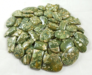 Cabochon en jaspe rhylite naturel à motif unique, pierre précieuse en vrac, lot en gros pour la fabrication de bijoux - Product Image 3