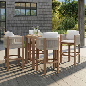 Ensembles de meubles de jardin, ensembles de meubles d'extérieur, chaise de bar et table haute en teck pour la restauration, les hôtels et les appartements - Porto - Product Image 1