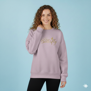 Women Winter Long Printed Oversized Sweatshirt Relaxed <b>Drop</b> Shoulder Premium Heavyweight Cotton Crewneck Warm Fleece Casual Wear - Product Image 2