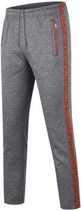 Conjunto Deportivo para Hombre en Gris con Detalles Rojos, Chaqueta con Cierre Completo, Pantalones Deportivos, Ropa Casual de Otoño, Mezcla de Poliéster y Algodón, Corte Regular, Bolsillos Laterales - Product Image 3