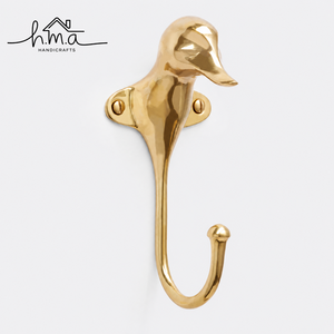 Gancho de Pared de Latón Macizo con Forma de Pato, Gancho Decorativo Hecho a Mano para Abrigos, Toallas, Batas, Sombreros, Bolsos, Llaves, Decoración Moderna Vintage para el Hogar - Product Image 1