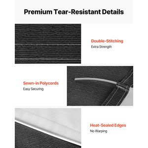 Telo di Ricambio per Tenda da Camper in Vinile Resistente alle Intemperie 15FT, Tessuto per Accessori Esterni RV 18 oz UPF50+, 14FT 2" per Camper - Product Image 5