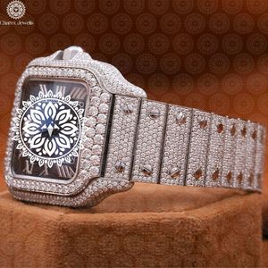 นาฬิกาข้อมือผู้ชาย Charm Jewels หรูหรา ตัวเรือนสแตนเลสทรงเหลี่ยม เครื่องจักรกล หน้าปัดคริสตัลแซฟไฟร์ ขนาด 40 มม. ระบบวันที่อัตโนมัติ กันน้ำ 10 บาร์ - Product Image 2