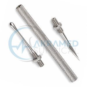 Juego de 4 Extractores de Puntos Negros y Comedones de Acero Inoxidable, Herramientas para Eliminar Acné y Espinillas Faciales, Calidad Certificada CE ISO - Product Image 2
