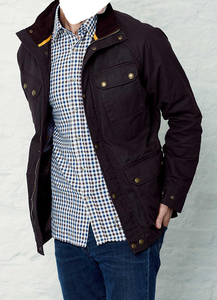 Pakistan Manufacturer's Custom 100% Cotton Men's Winter Casual Canvas <b>Jackets</b> <b>Mandarin</b> <b>Collar</b> Front Logo Breathable Solid Color - Product Image 3