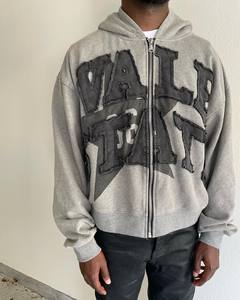 Men's Cotton Fleece Puff Print <b>Hoodie</b> Premium Oversized Casual Sweatshirt for Private Label Clothing Production - Product Image 2