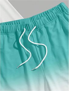 Conjuntos Cortos para Hombre, Conjuntos de 2 Piezas, Camisetas con Estampado Tropical y Pantalones Cortos, Conjuntos para Vacaciones en la Playa - Product Image 4