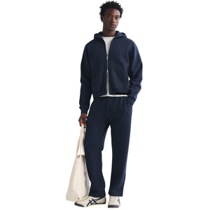 Custom Men's Full Zip Hoodie <b>Navy</b> Tracksuit Jacket Premium Streetwear <b>Sweatshirt</b> OEM Clothing Manufacturer Wholesale Supplier Co - Product Image 4