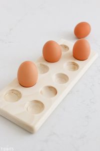 Large Capacity Wooden <b>Egg</b> Tray for Storing Farm Fresh <b>Eggs</b> Compact Wooden <b>Egg</b> Holder Tray for Small Kitchen Spaces at low cost - Product Image 2