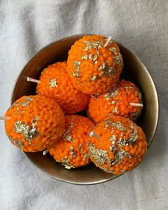Bougie parfumée Ladoo artisanale en gros – Bougie en cire de soja de qualité supérieure pour la décoration de la maison et les cadeaux de festival Diwali - Product Image 5