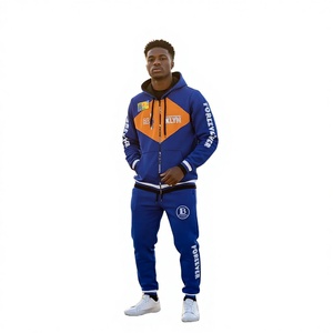 Conjunto Deportivo para Hombre, Chaqueta con Capucha y Cremallera Completa y Pantalones para Invierno, Tejido Transpirable, Suave y Cómodo, Ropa Deportiva Informal - Product Image 1