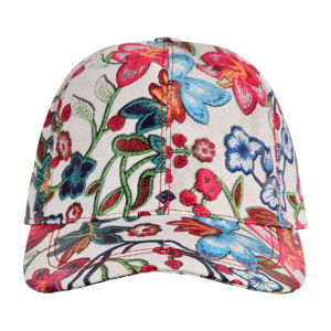 Custom Printed Genuine Napa Leather Baseball Cap Manufacturer Floral Print Leather Caps Adjustable Fashion Sports Hat Wholesale - Product Image 1