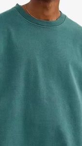 เสื้อยืดคอตตอน 100% คุณภาพสูง หนานุ่ม ทรงหลวม ไหล่ตก สไตล์สตรีทแวร์ สำหรับผู้ชาย รับสกรีนลายปัก สั่งทำได้ - Product Image 6