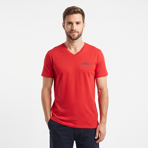 Camiseta de algodón de cuello en V para hombre de alta calidad, asequible y cómoda, camisetas deportivas para hombre con cuello en V y cuello redondo. - Product Image 3