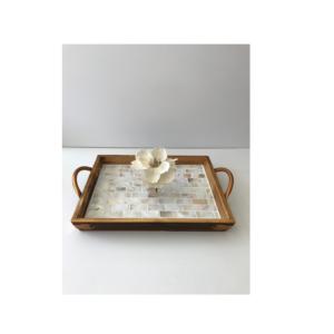 Plateau décoratif de luxe en nacre naturelle, idéal pour mariage, vente en gros, artisanat – Nouveauté très demandée - Product Image 2