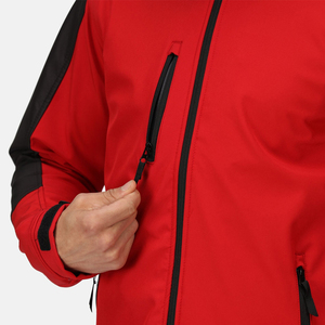 Custom Winter Men's Bonded Softshell <b>Jacket</b> Stand Collar <b>Fleece</b> <b>Lining</b> Reversible Waterproof Quick Dry Breathable Fabric - Product Image 5