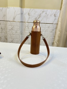 Customized Design Copper <b>Water</b> <b>Bottle</b> with Straw Leak-Proof Dishwasher Safe Summer Drinkware Screw Cap - Product Image 1