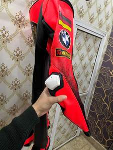 Nouvelle arrivée Combinaison de course moto rouge une pièce, équipement de protection pour motard, combinaison en cuir pour course sur circuit, maillot de course - Product Image 5