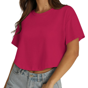Nueva Camiseta de Moda para Mujer, Transpirable, de Manga Corta, Talla Grande, Precio al por Mayor, Camisetas Lisas para Mujer, Personalizables - Product Image 5