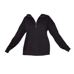 เสื้อกันหนาวมีฮู้ดสำหรับผู้หญิงเสื้อสเวตเชิ้ตผ้าฟลีซผ้าฝ้ายสีดำพิมพ์ลาย - Product Image 1