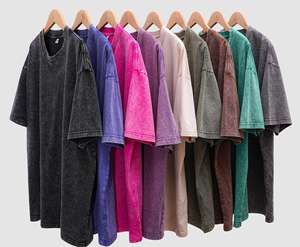 เสื้อยืดผู้ชายสไตล์วินเทจฟอกสี ทรงปกติ สกรีนโลโก้ได้ ผ้าฝ้าย 100% น้ำหนักเบา ระบายอากาศดี เป็นมิตรกับสิ่งแวดล้อม แบบดิสเทรส หนานุ่ม - Product Image 2