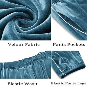 Chándal de Terciopelo para Hombre, Diseño Exclusivo, Transpirable, Informal, Personalizado, 100% Algodón, con Cordón Ajustable, Estilo Hip Hop, para Invierno - Product Image 5