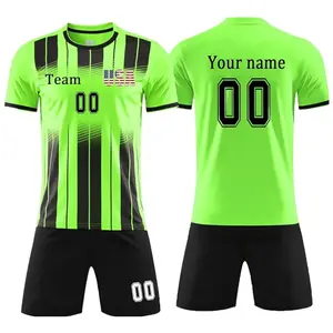 Custom Soccer Jersey With Best OEM Service With Low Cost Low MOQ Men's Custom Made 100% Polyester Best Customize From Bangladesh